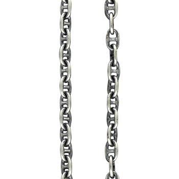 Chaine Homme Maille Marine Argent Massif Vieilli - Taille 55 cm