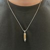 Collier Homme Argent Bronze Balle Tête De Mort - vue V2