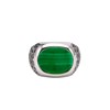 Bague Chevalière Homme Argent Noblesse Malachite Verte - vue V1