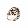 Bague Homme oeil Argent Pierre oeil De Tigre Serti Doré - vue V4