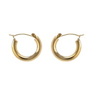 Boucles d'oreilles acier jaune