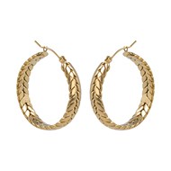 Boucles d'oreilles acier jaune