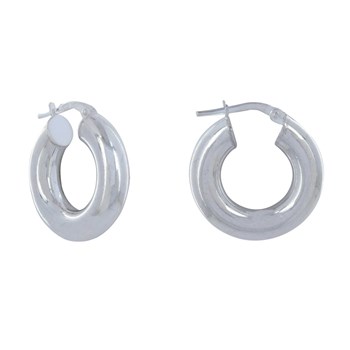 Silver Earrings 925 Créoles Round Thick 2cm