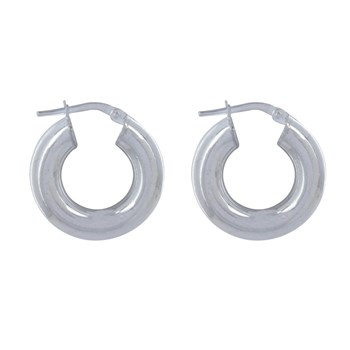 Silver Earrings 925 Créoles Round Thick 2cm