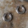 Boucles d'Oreilles Argent Créoles Rondes Épaisses 2cm - vue V5