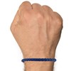 Bracelet Homme Cuir Simple Tréssé Rond 19cm - Bleu Navy - vue V2