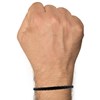 Bracelet Homme Cuir Simple Tréssé Rond 19cm - Noir - vue V2