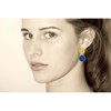 Boucles d'Oreilles Clous Laiton Feuille et Disque Émaillé - vue V4