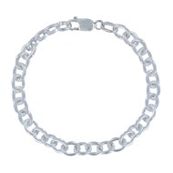 Bracelet Argent 925 Gourmette Moyen Maillons