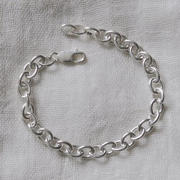 925 Silver Bracelet Medium Curb Links