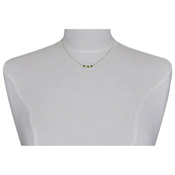 Gold Filled Necklace Three Small Cubes by Diopside