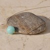 Collier Plaqué Or Perle d'Amazonite Solitaire 13 mm - vue V4