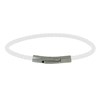 Bracelet Femme Cuir Tréssé Rond 18cm - Blanc - vue V1