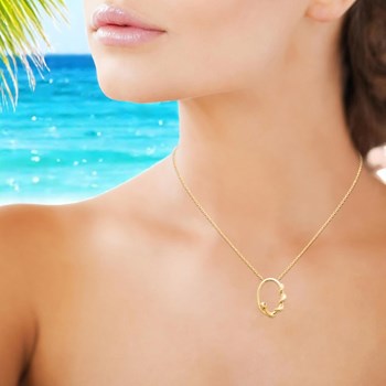 Groene strass slang ogen ketting 750 verguld 3 micron