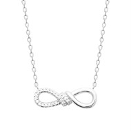 Collier infini oxydes de zirconiums Argent 925 Rhodié