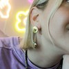 Boucles d'oreilles puces fines - BILLIE - vue V2