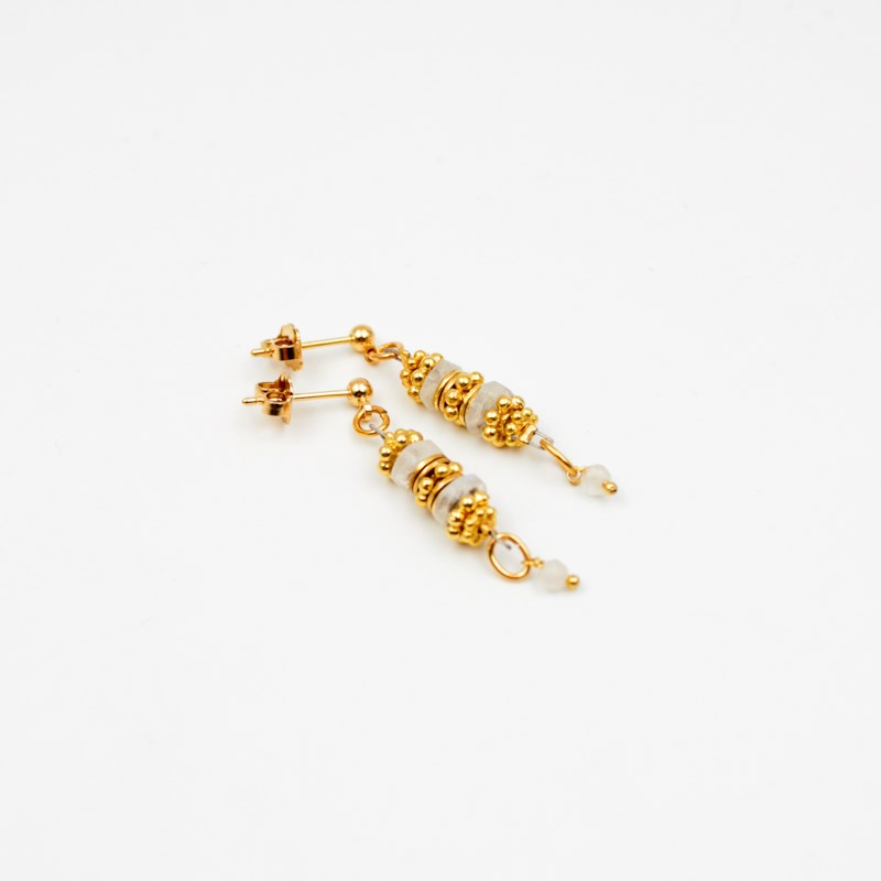 Boucles d'oreilles tige heishi - JANE