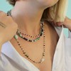 Collier heishi bleu - LOUISE - vue V2