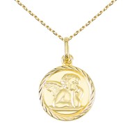 Médaille Ange Or 18 Carats 750/000 Jaune - Chaîne Dorée