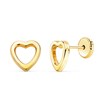 Boucles d'Oreilles Or 18 Carats 750/000 Jaune - Coeurs - vue V1