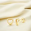 Boucles d'Oreilles Or 18 Carats 750/000 Jaune - Coeurs - vue V2