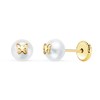 Boucles d'Oreilles Or 18 Carats 750/000 Jaune - Perles de Culture - vue V1