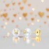 Boucles d'Oreilles Or 18 Carats 750/000 Jaune - Perles de Culture - vue V2