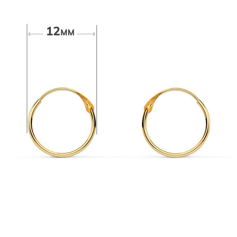 Boucles d'Oreilles Créoles Or 18 Carats 750/000 Jaune - vue 3