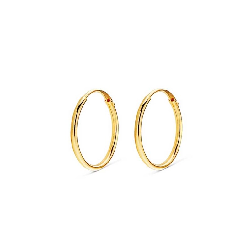 Boucles d'Oreilles Créoles Or 18 Carats 750/000 Jaune - vue 4