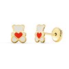 Boucles d'Oreilles Or 18 Carats 750/000 Jaune - Oursons - vue V1