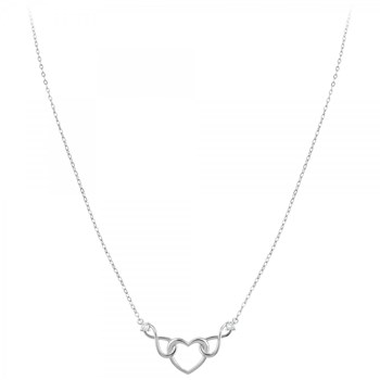 SC Kristallen hart ketting versierd met zirkonia