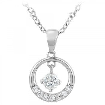 SC Kristallen halsketting versierd met zirkonia