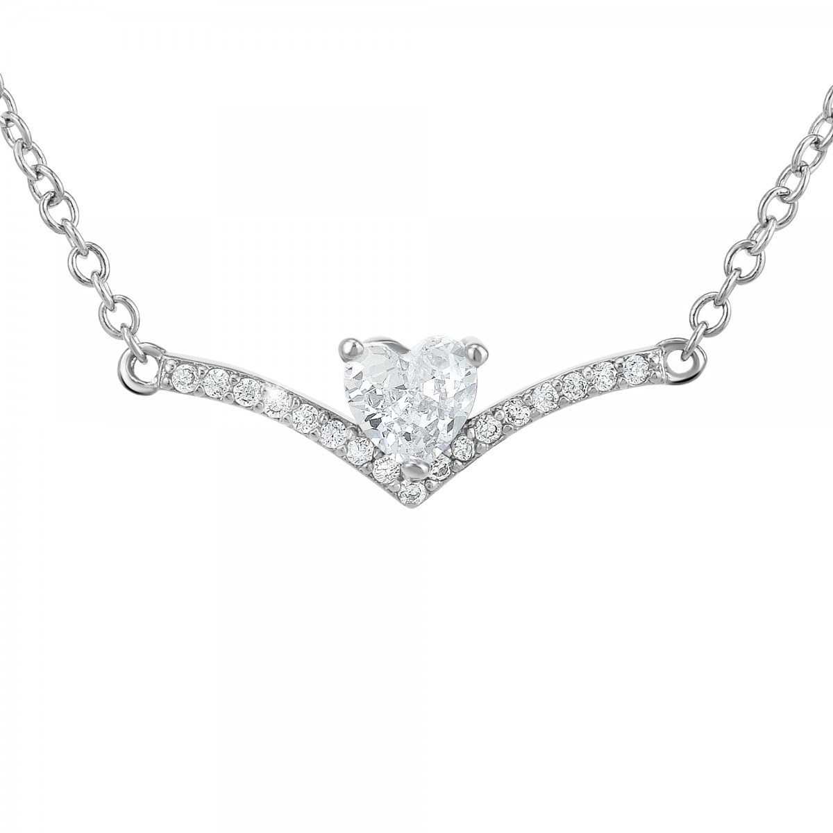 Collier coeur SC Crystal orné de zirconium