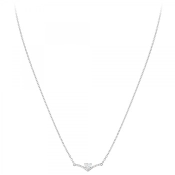SC Kristallen hart ketting versierd met zirkonia