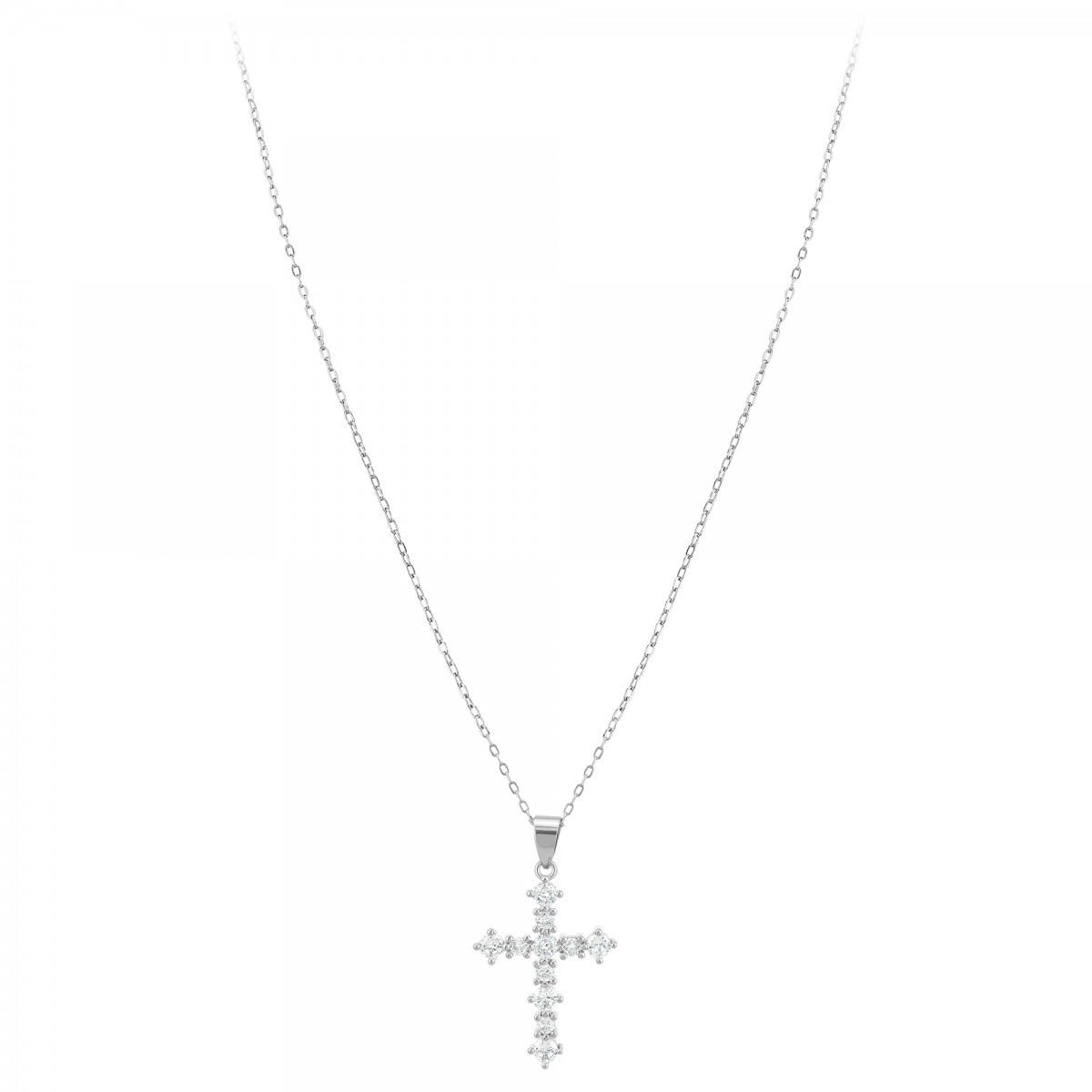 Collier croix SC Crystal orné de  Zirconium - vue 3