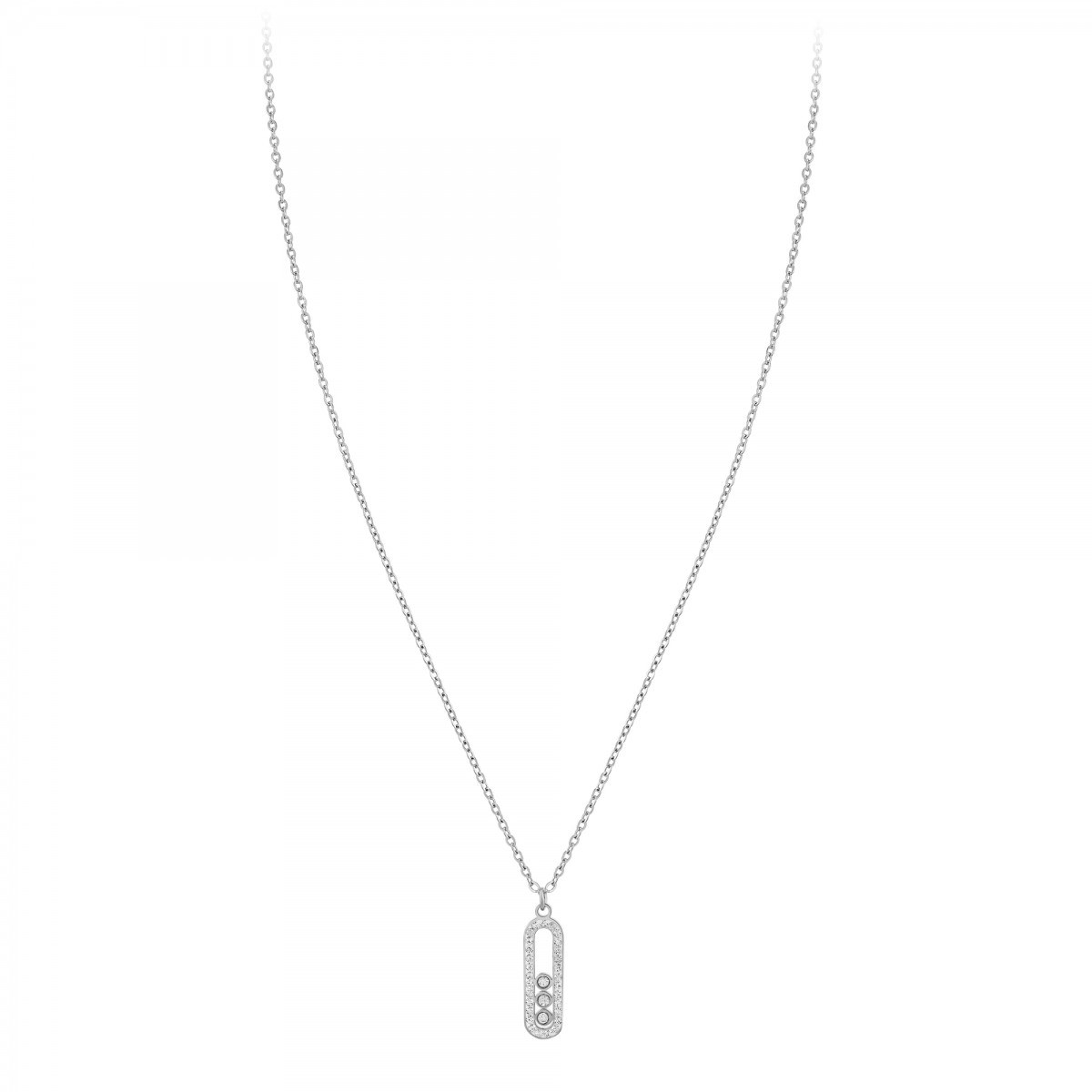 Collier SC Crystal orné de Zirconium et de Cristaux scintillants - vue 3