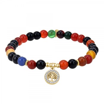 Levensboom armband van SC Bohème met veelkleurige kralen