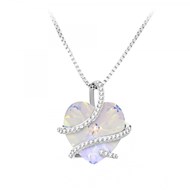 Collier coeur SC Crystal orné de Cristaux scintillants