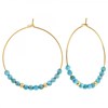 Boucles d'oreilles par SC Bohème ornées de pierres apatite - vue V1