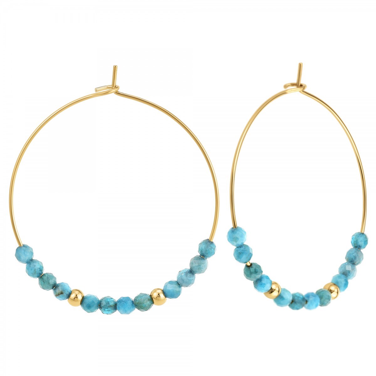 Boucles d'oreilles par SC Bohème ornées de pierres apatite