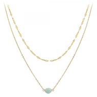 Collier multi rangs SC Crystal orné d'une amazonite