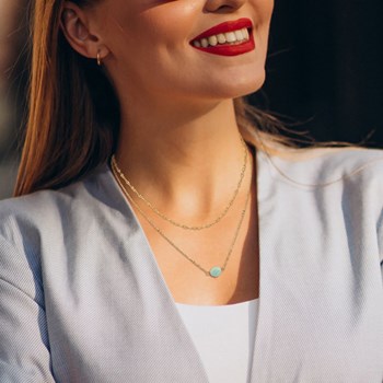 Collier multi rangs SC Crystal orné d'une amazonite