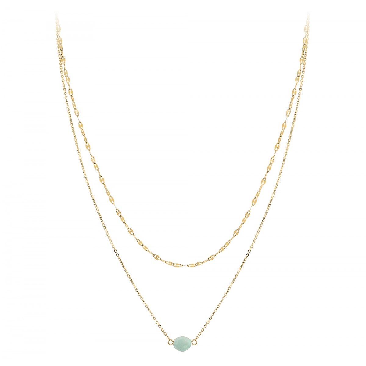 Collier multi rangs SC Crystal orné d'une amazonite - vue 3