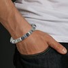 Bracelet homme SC Crystal orné de jaspe gris et agate noire - vue V2