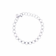 Bracelet Argent Rhodié Diamanté Moderne