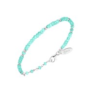 Bracelet Argent Rhodié Simple Perles Naturelles Amazonite