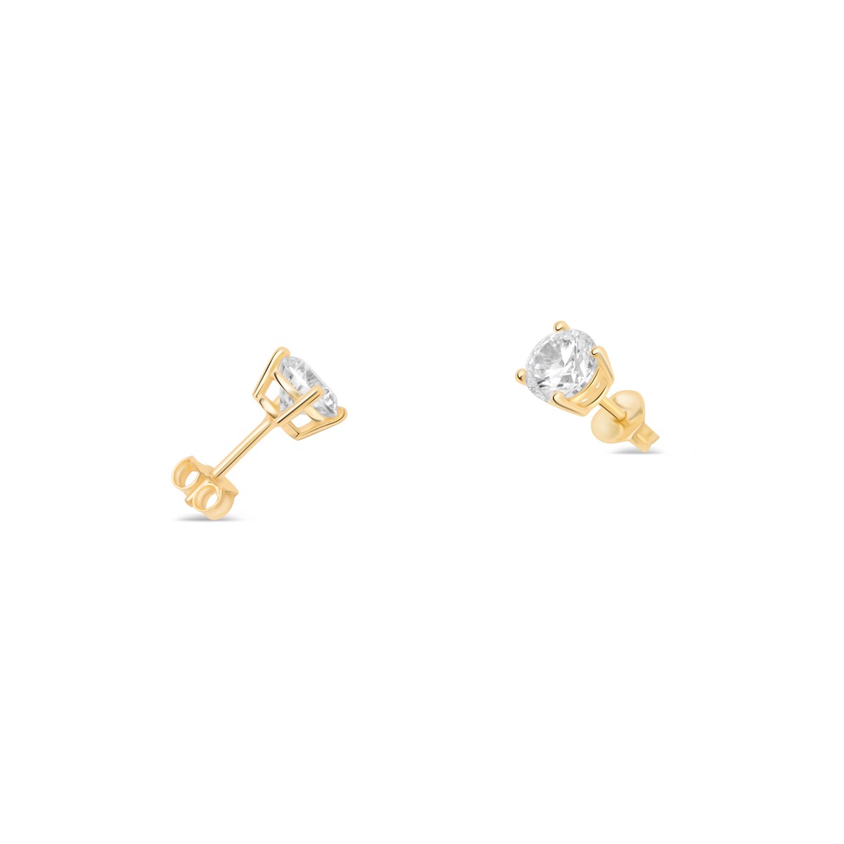 Boucles d'oreilles Brillant 6mm plaqué or