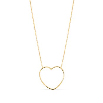 Gold-plated L Heart necklace