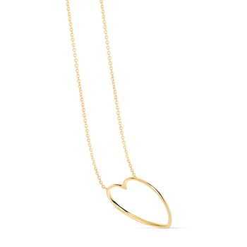 Gold-plated L Heart necklace