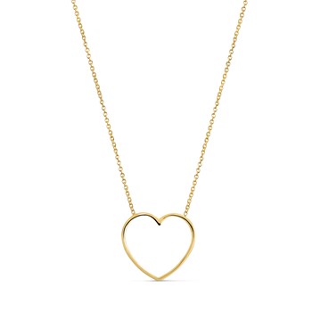 Gold-plated M Heart necklace